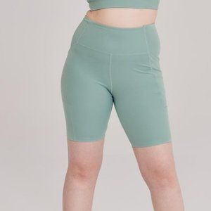 Girlfriend Collective Pond Green High-Rise Bike Short